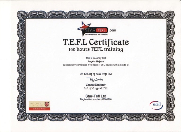 Buy TEF Certificate Buy TEF Certificate